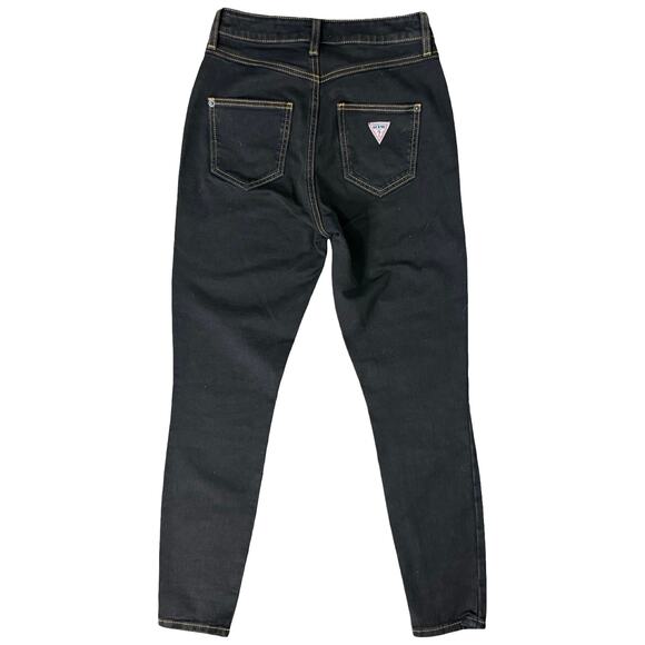 Guess 40th Anniversary Black Wash Button Fly High Rise Skinny Jeans size 25 - Picture 4 of 11